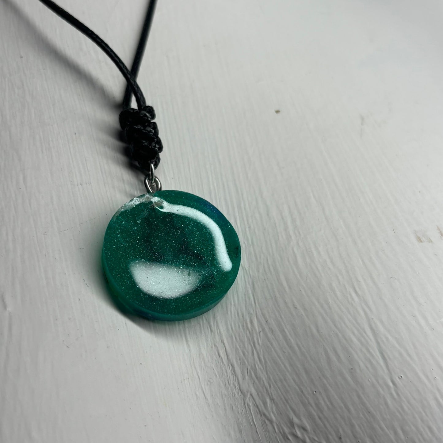 Forest Green Pawn - Handmade Resin Chess Necklace