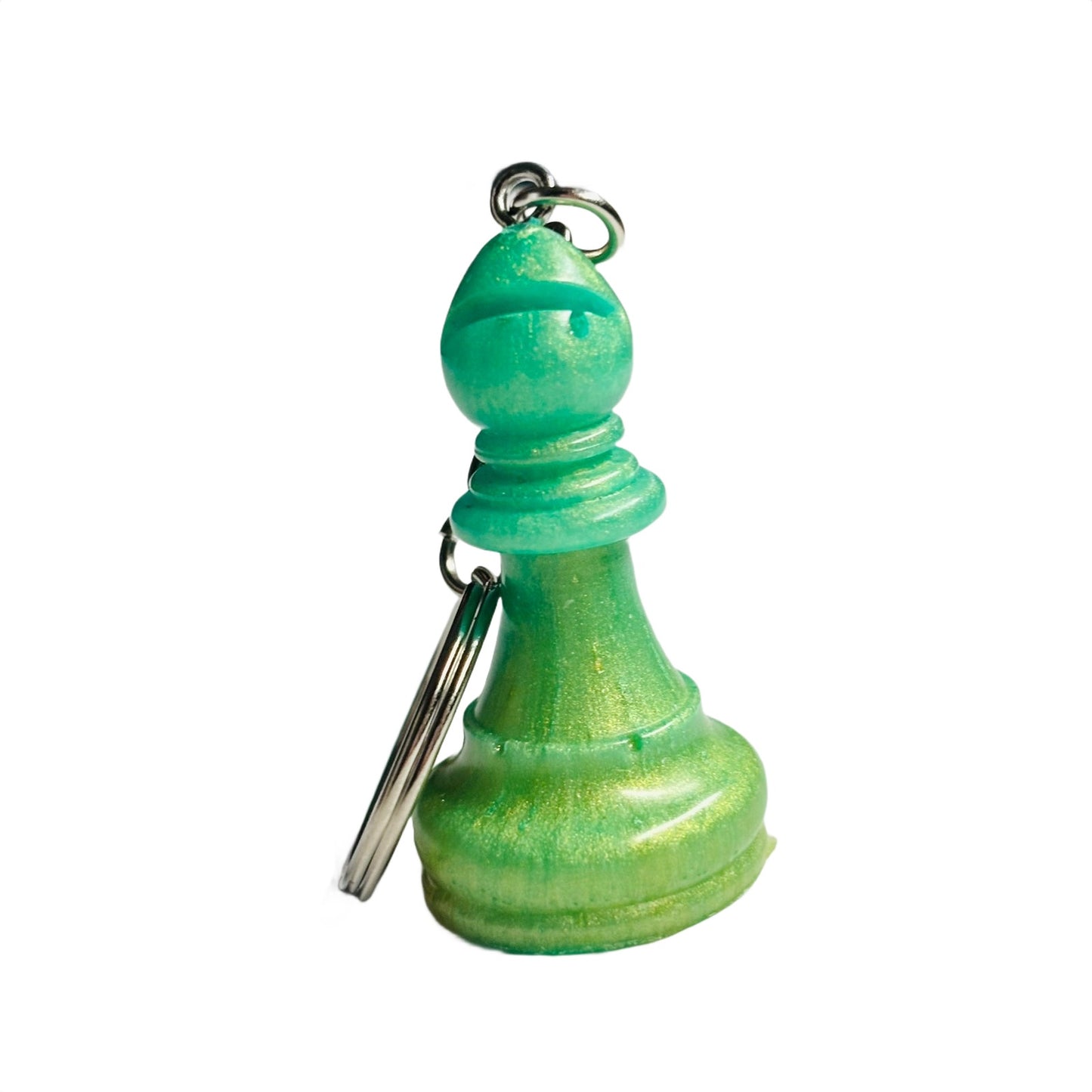 Smoosh Green Bishop - Handmade Resin Keychain