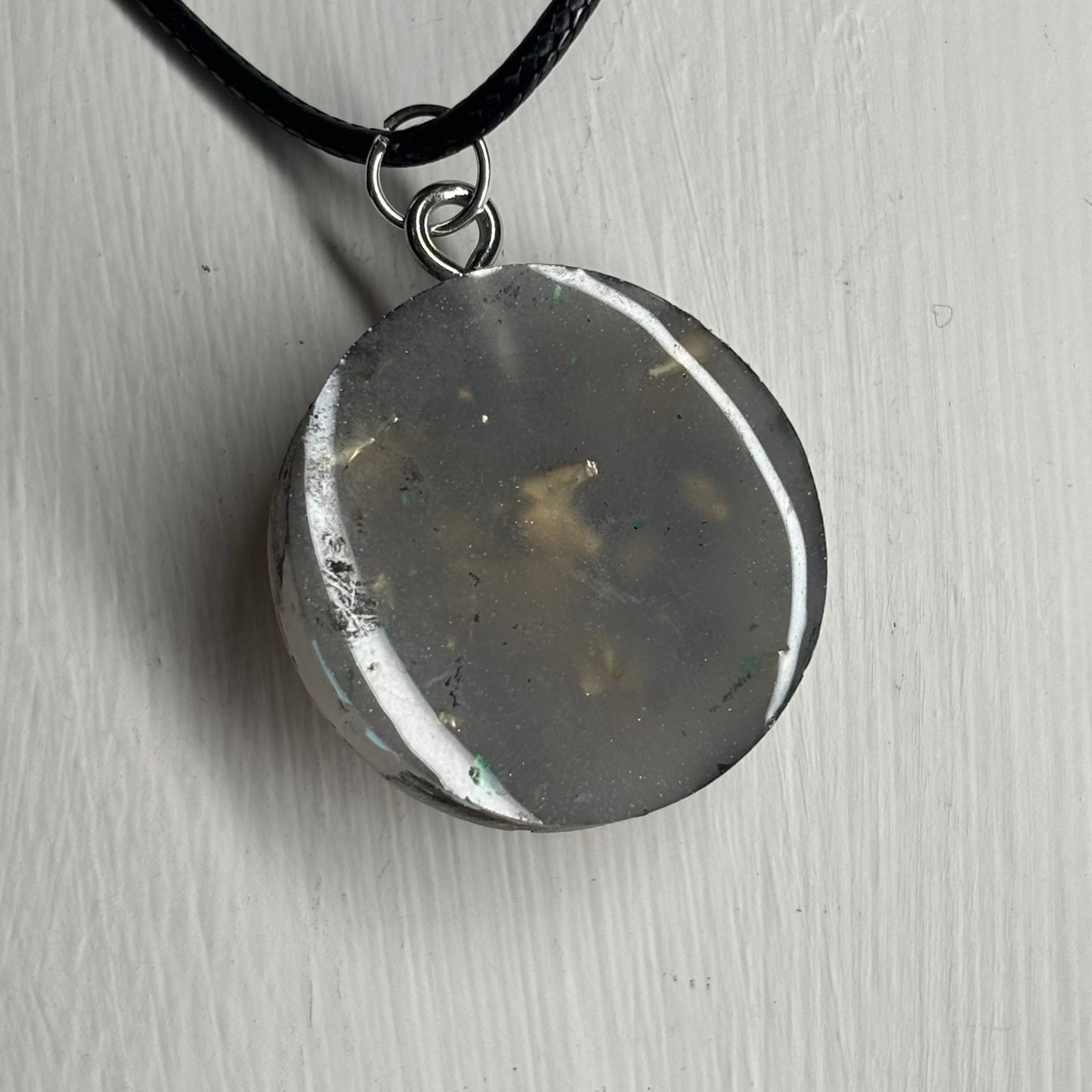 Vintage Silver Knight - Handmade Resin Chess Necklace