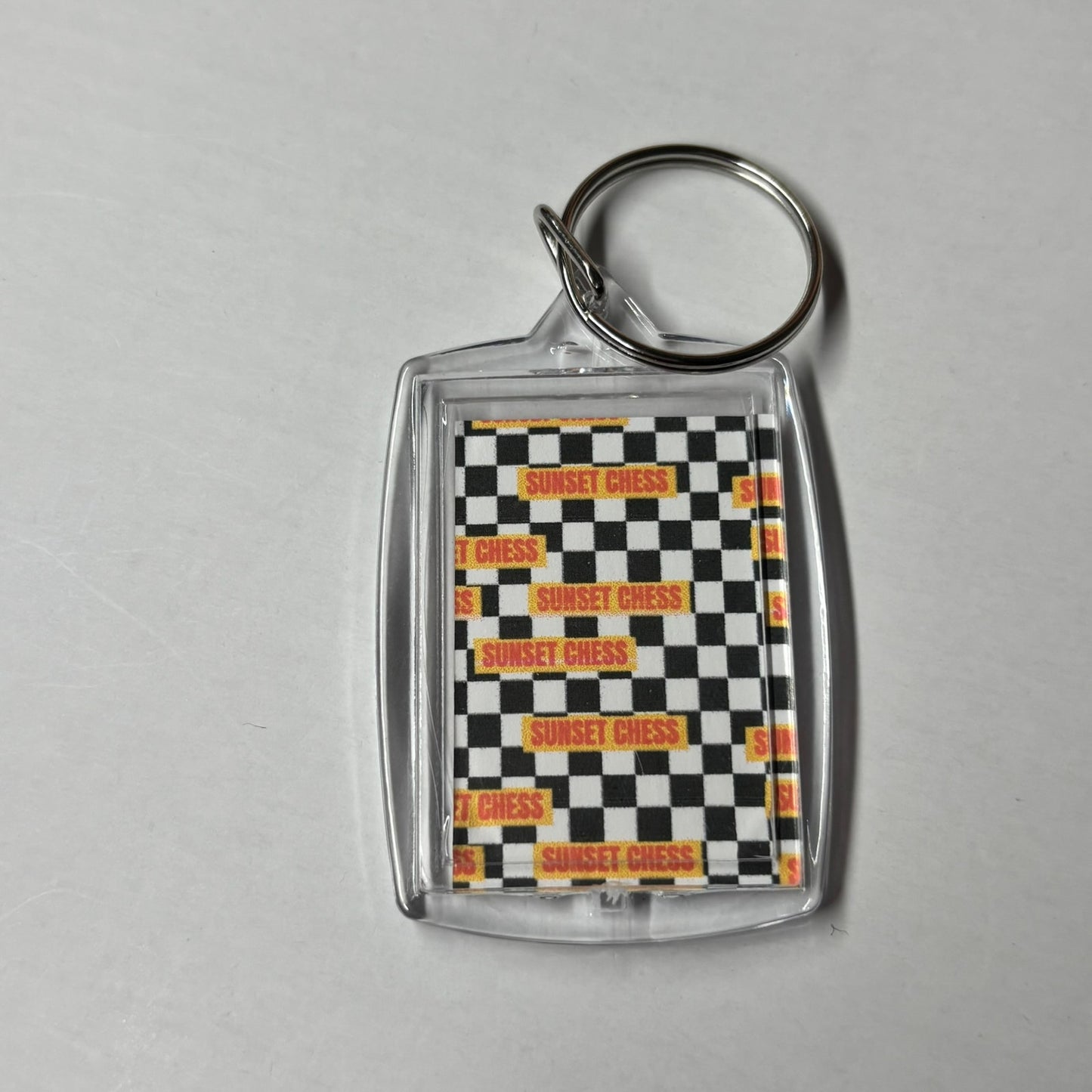 Orange Set - Sunset Chess Photo Keychain