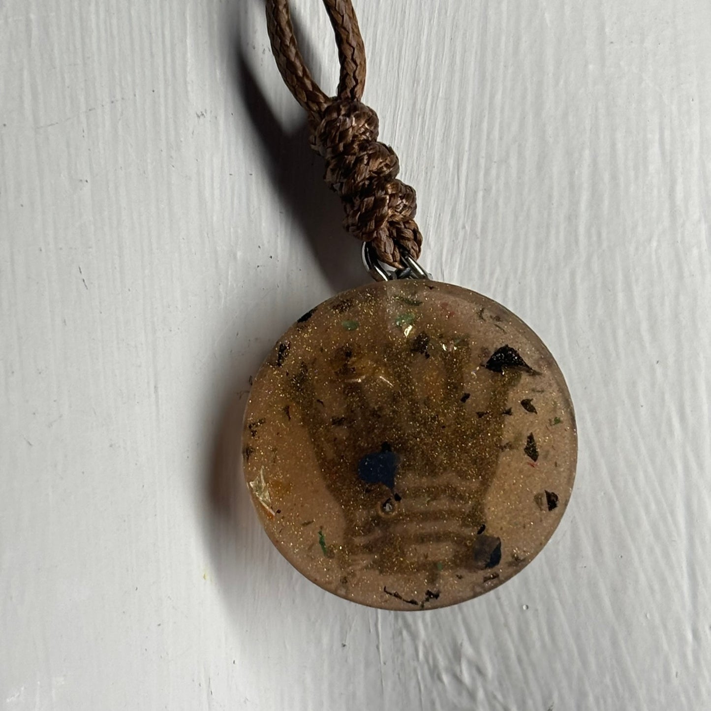 Brown Royal Queen - Handmade Resin Chess Necklace