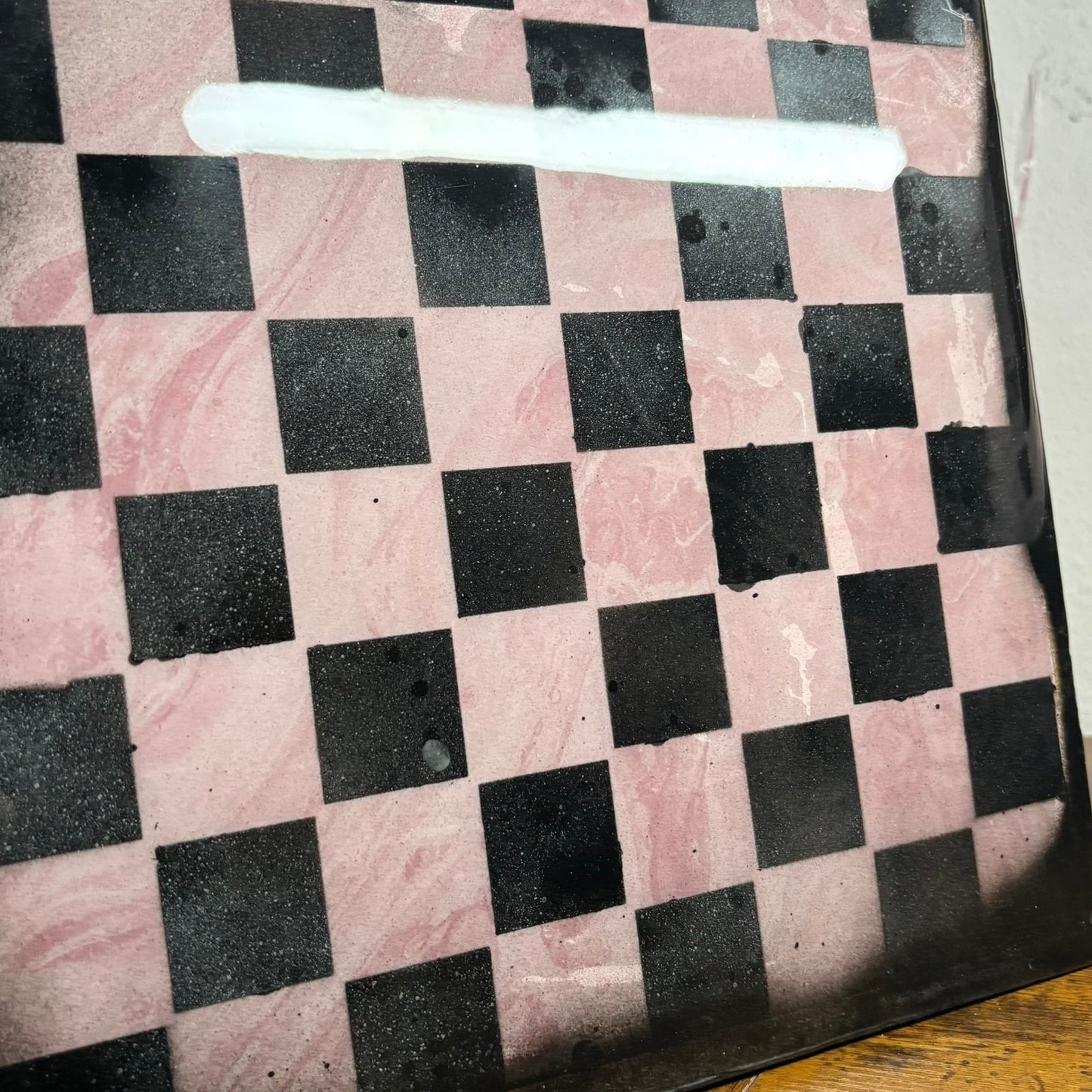 Soft Pink - Resin Coated Chess Board