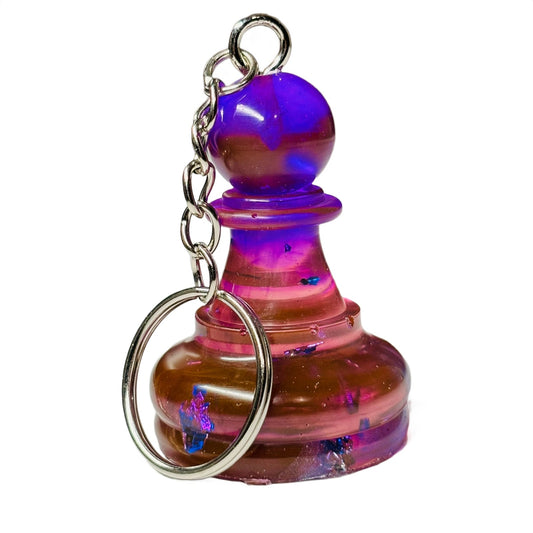 Mystic Purple Pawn - Handmade Resin Keychain - Large Edition