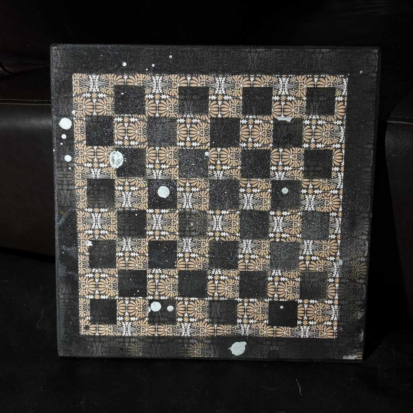 Vintage Black & Brown - Scrapbook Chess Board