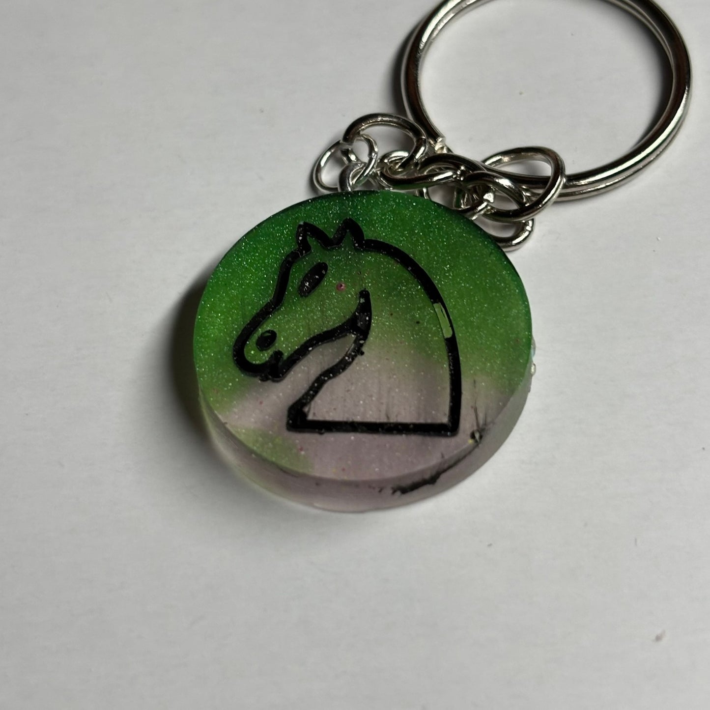 Green Capped Knight - Handmade Resin Keychain