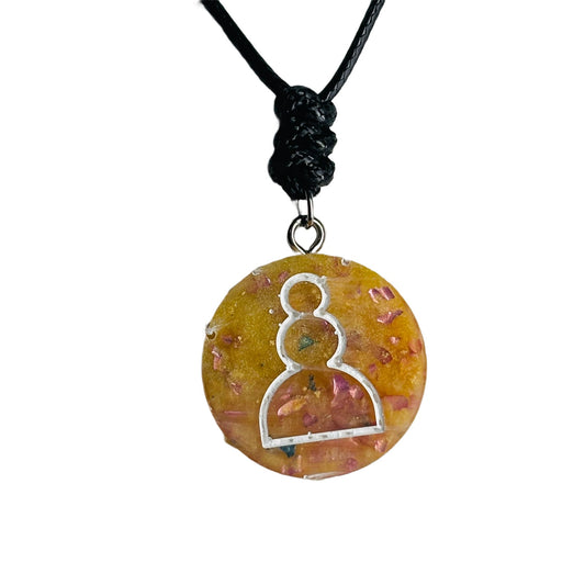 Banana Yellow Pawn - Handmade Resin Chess Necklace