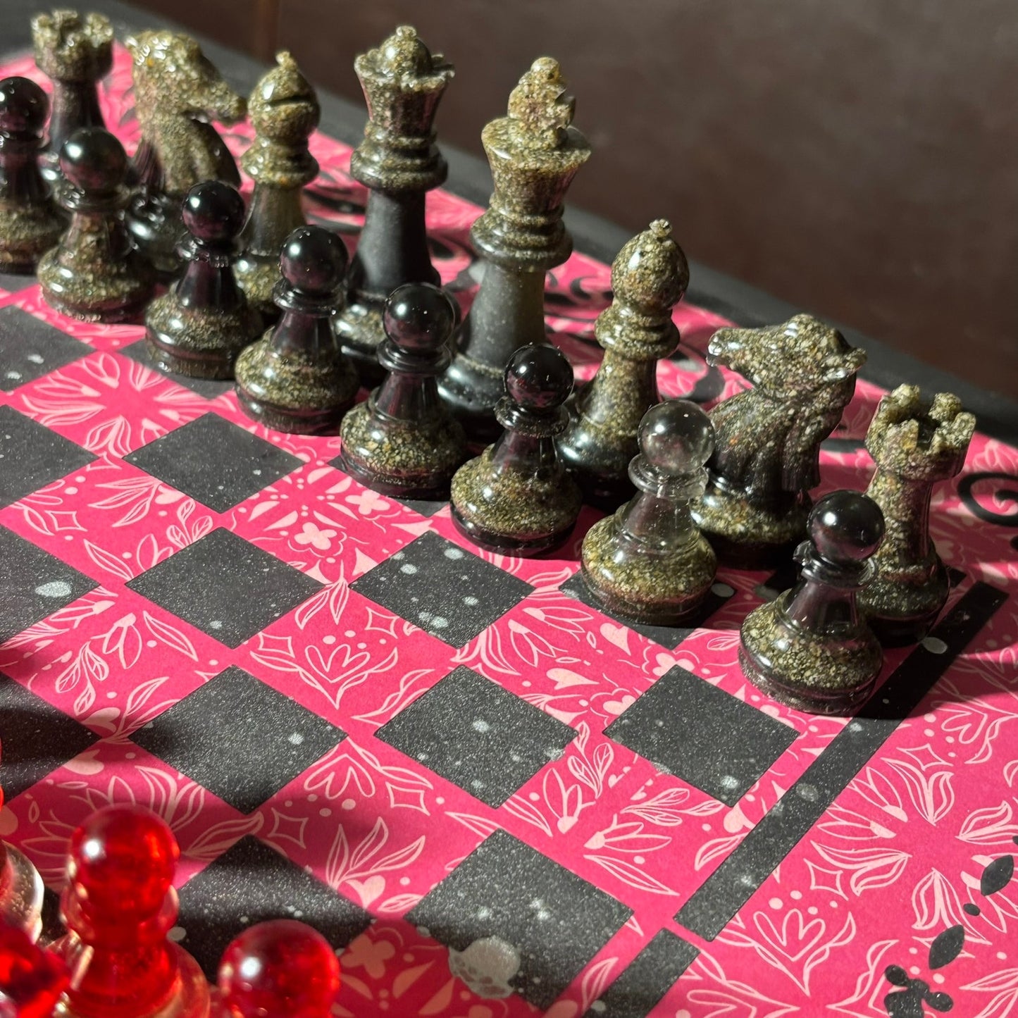 Royal Red - Scrapbook Chess Set