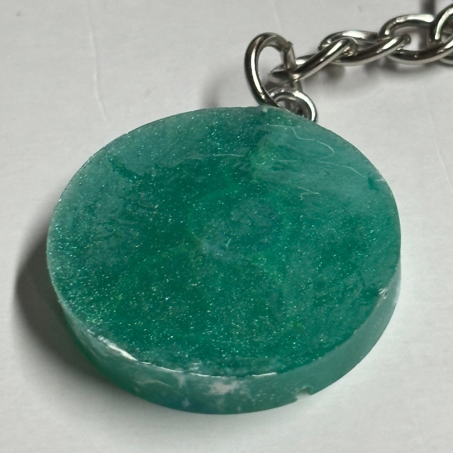 Forest Green Pawn - Handmade Resin Keychain - Flat Edition