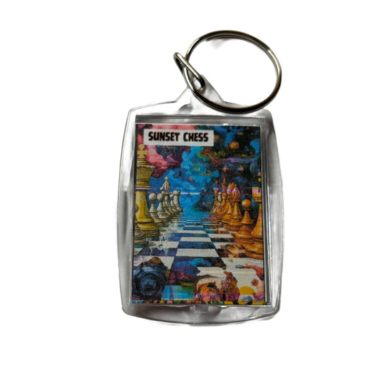 Colorful Orbit - Chess  Photo Keychain
