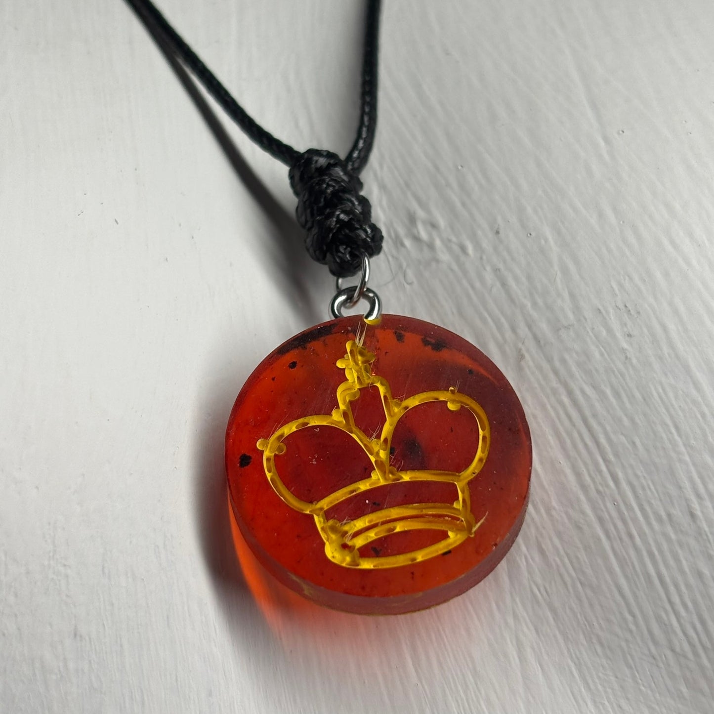 Supreme Red King - Handmade Resin Chess Necklace