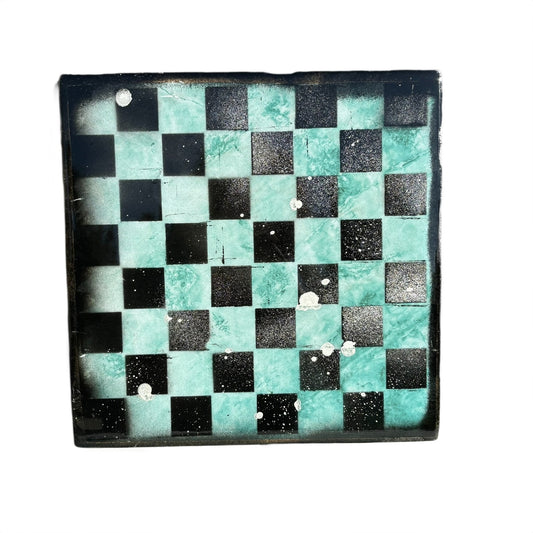 Green Emerald - Resin Coated Chess Board