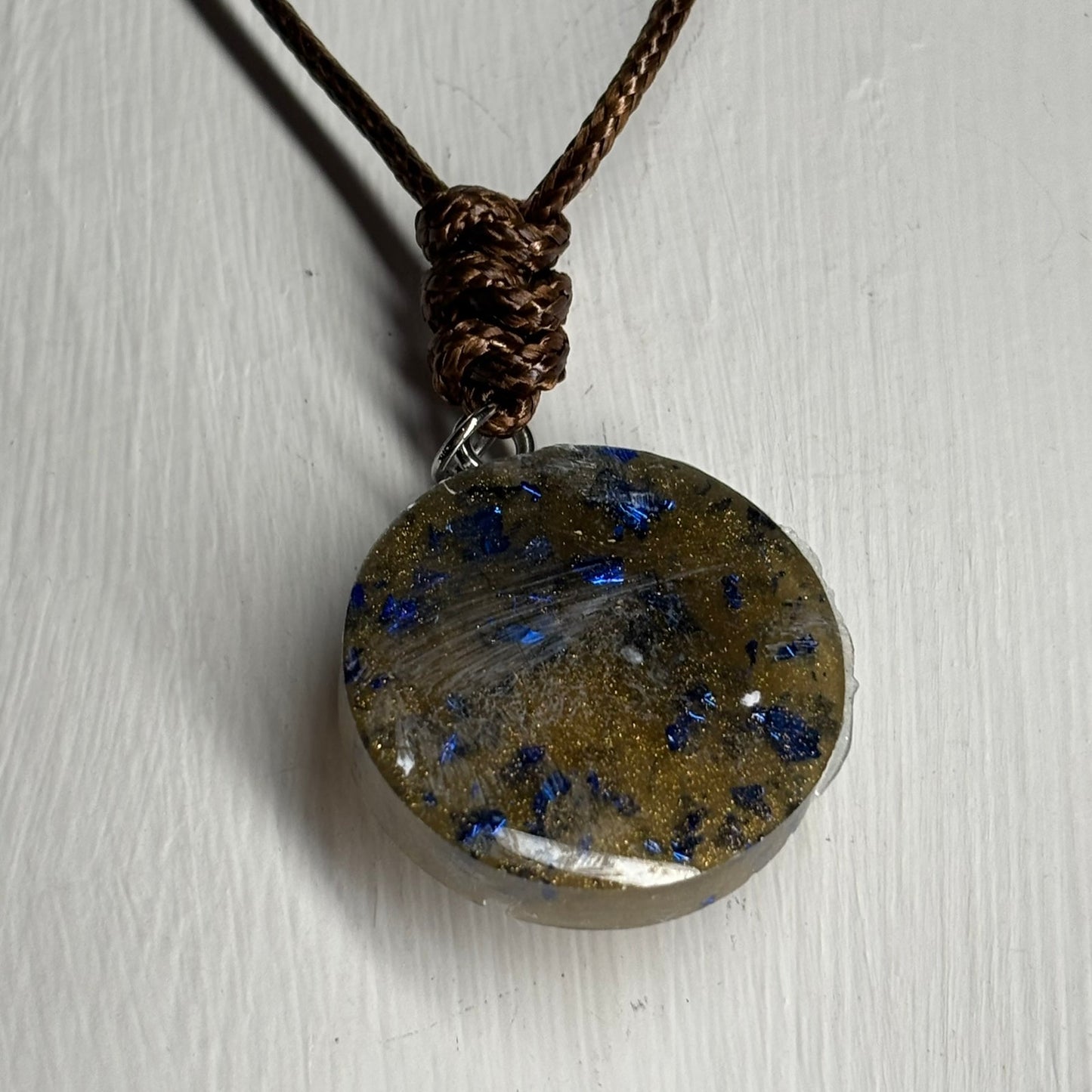 Royal Brown Bishop - Handmade Resin Chess Necklace