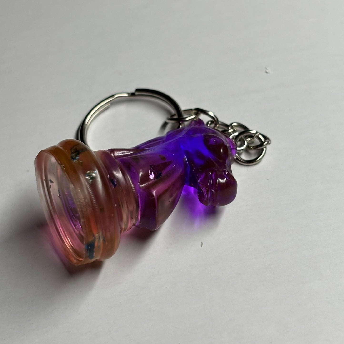 Translucent Purple Knight - Handmade Resin Keychain