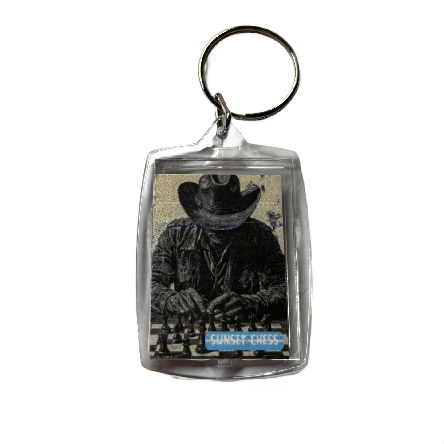Stoic Cowboy - Chess  Photo Keychain