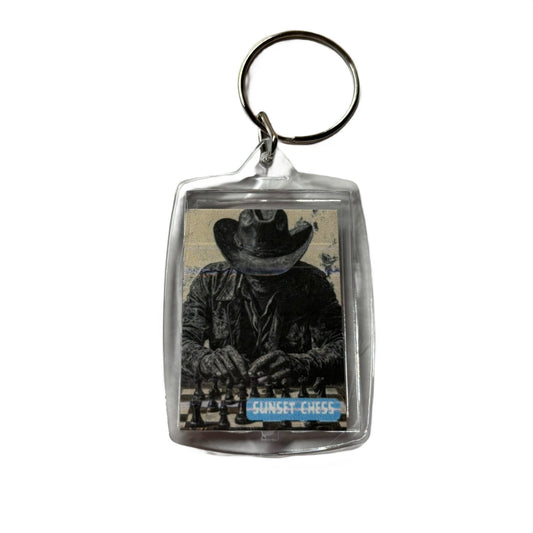 Stoic Cowboy - Chess  Photo Keychain
