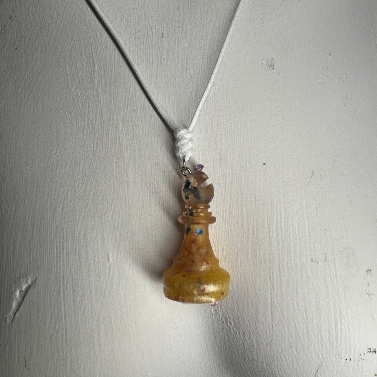 Supreme Colored Bishop - Handmade Resin Chess Necklace
