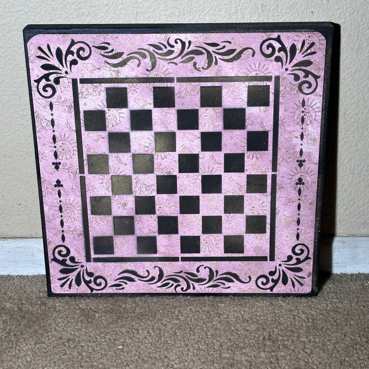 Splendid Pink - Scrapbook Chess Board