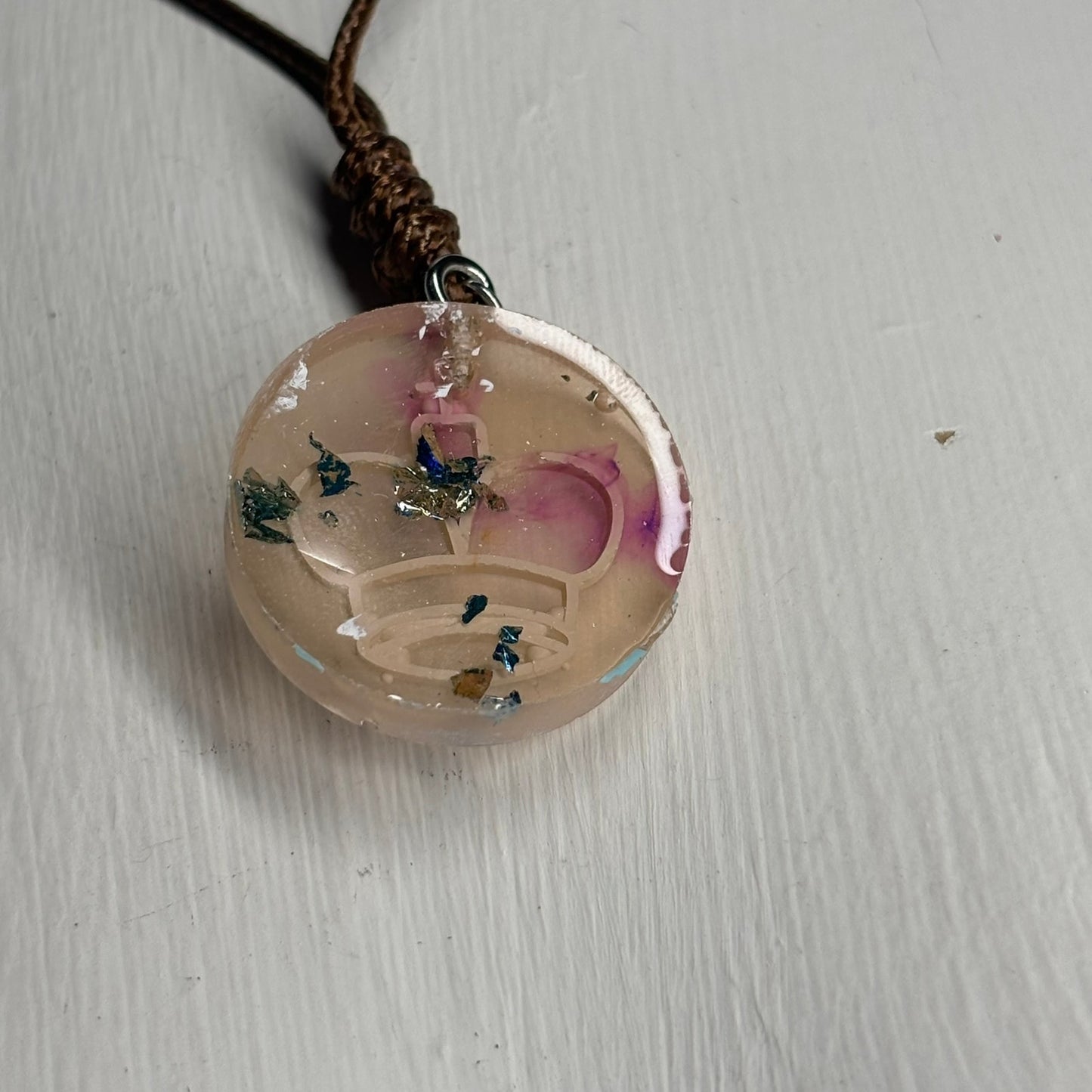 Creamy Mix King - Handmade Resin Chess Necklace