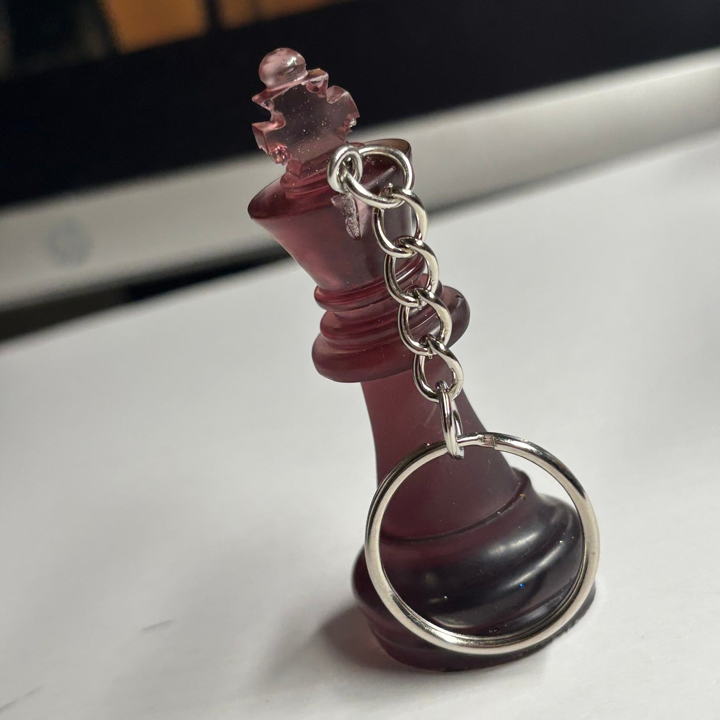 Violet Red King - Handmade Resin Keychain
