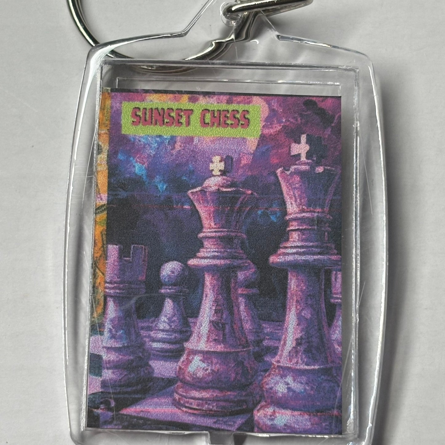 Purple Judgement - Chess  Photo Keychain