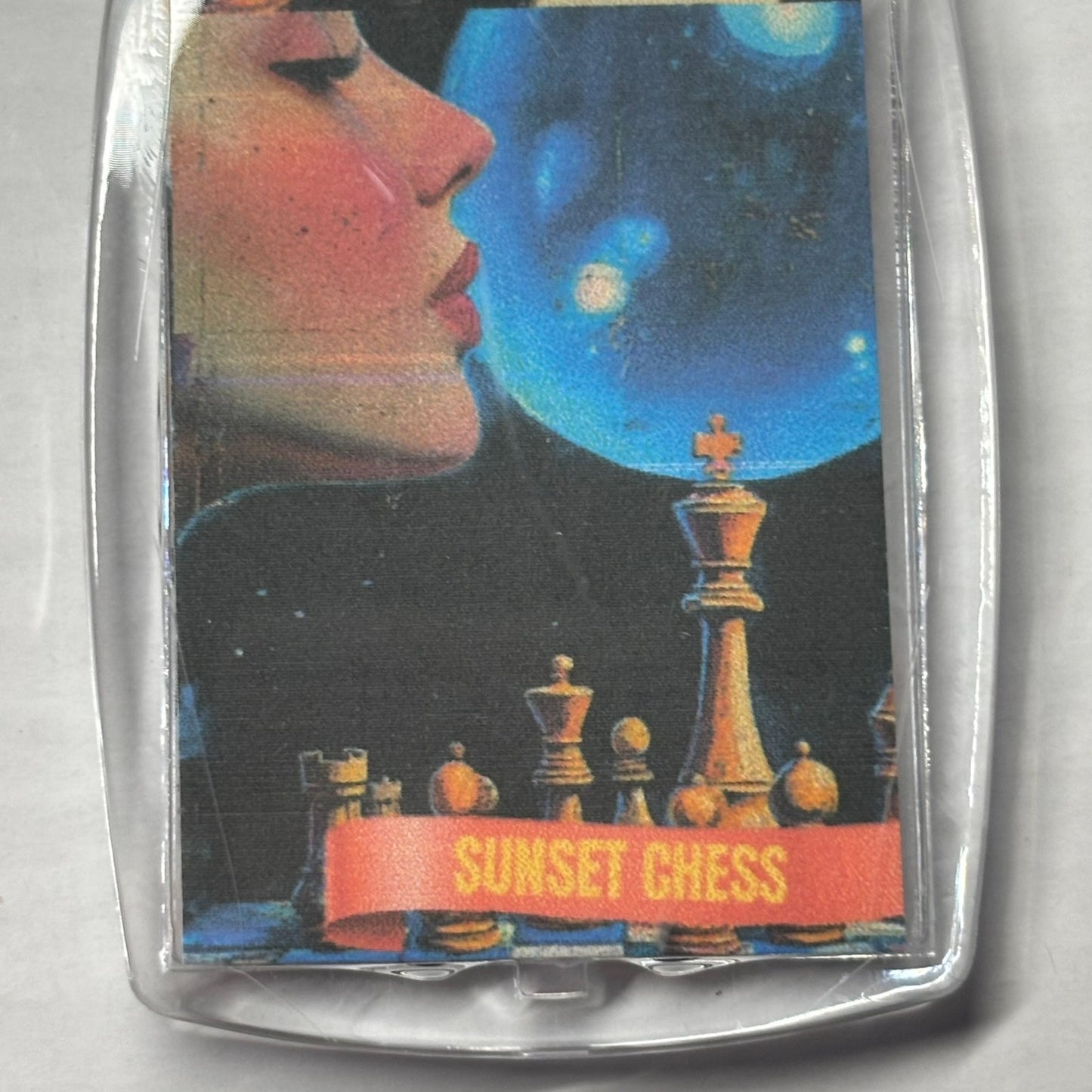 Bubble Girl - Chess  Photo Keychain