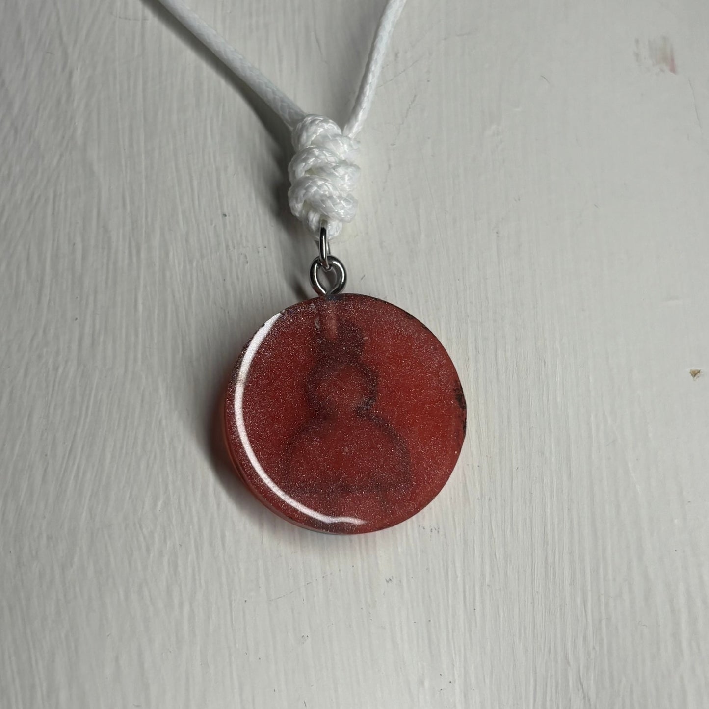 Red Pawn - Handmade Resin Chess Necklace