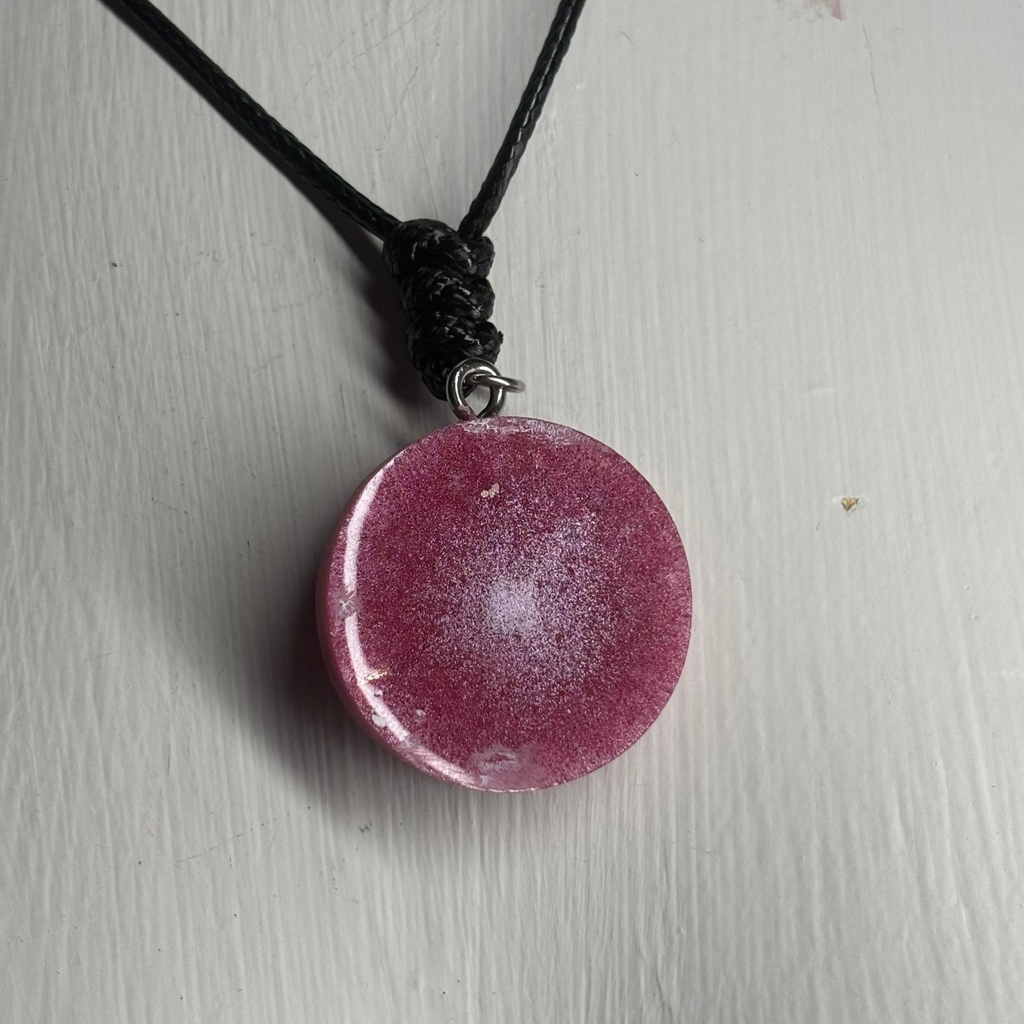 Solid Pink Queen - Handmade Resin Chess Necklace