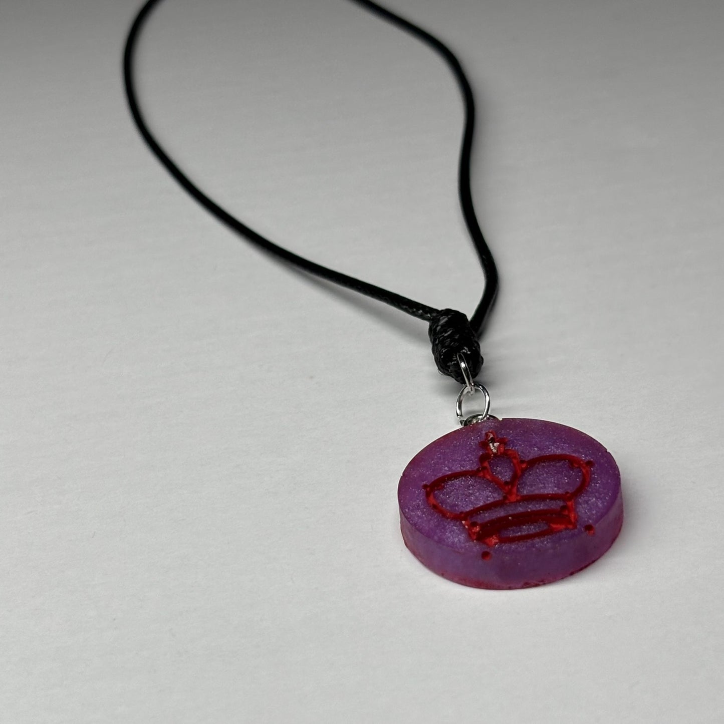 Space King - Handmade Resin Chess Necklace