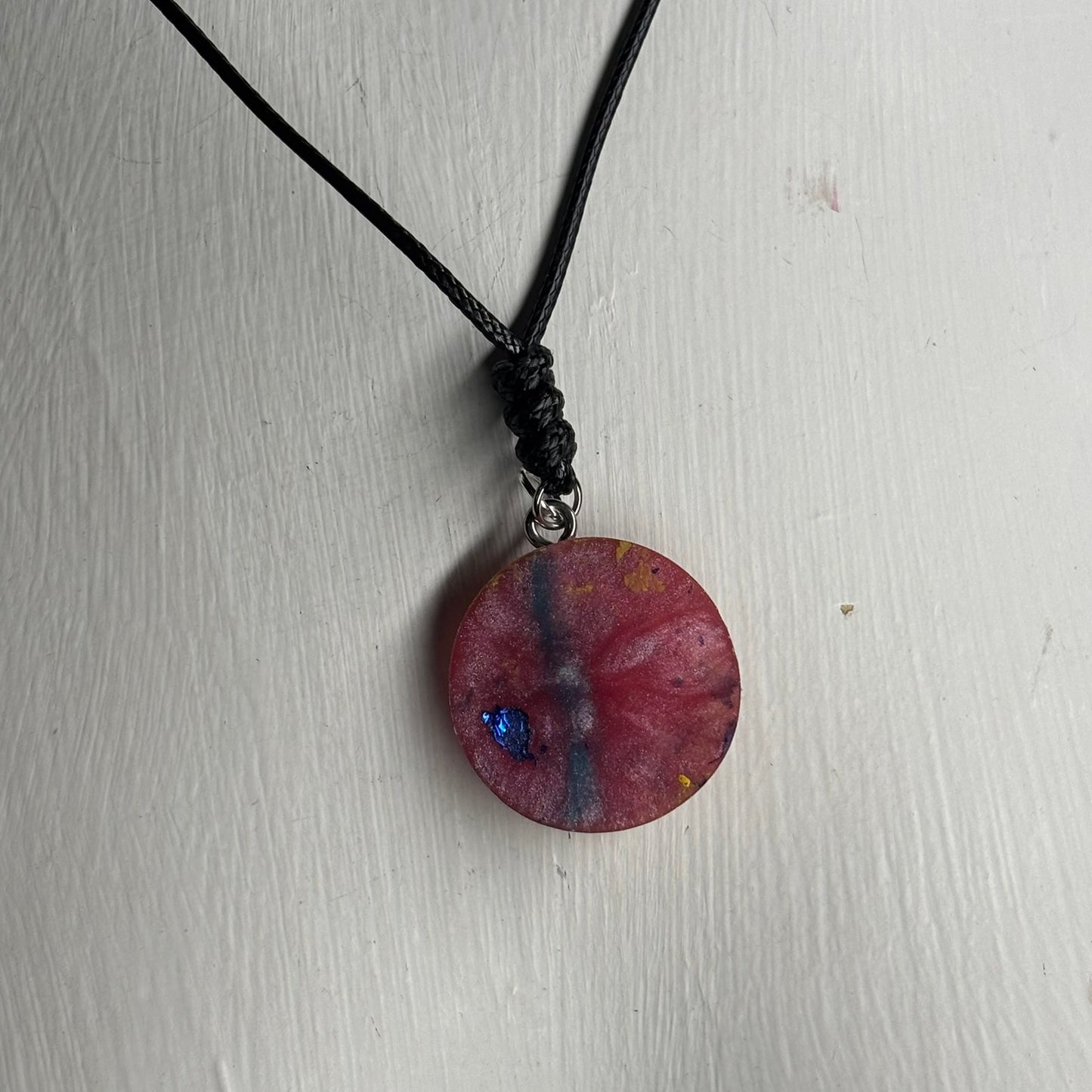 Pink Crystal Knight - Handmade Resin Chess Necklace