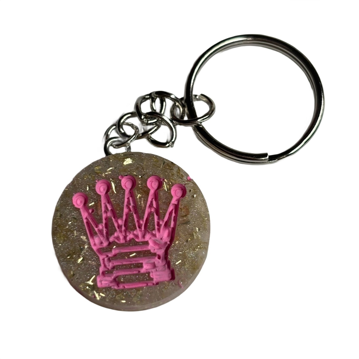 Crystal Pink Queen - Handmade Resin Keychain