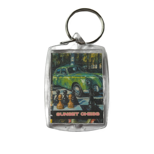 Green Car - Chess  Photo Keychain