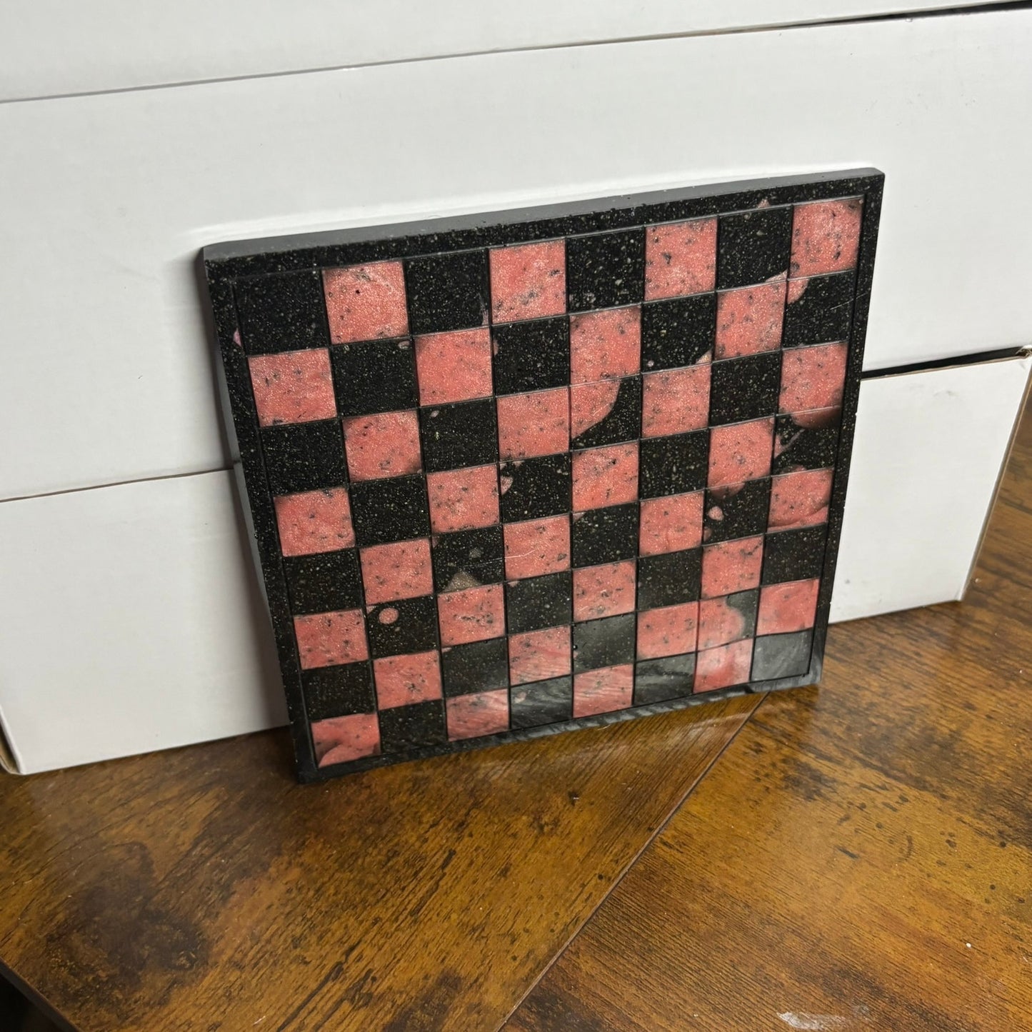 Pink & Black - Resin Chess Board