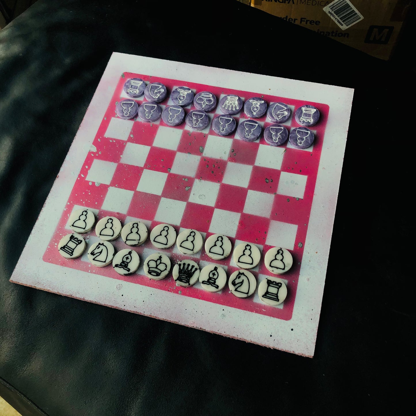 Chess Set - Pink & White