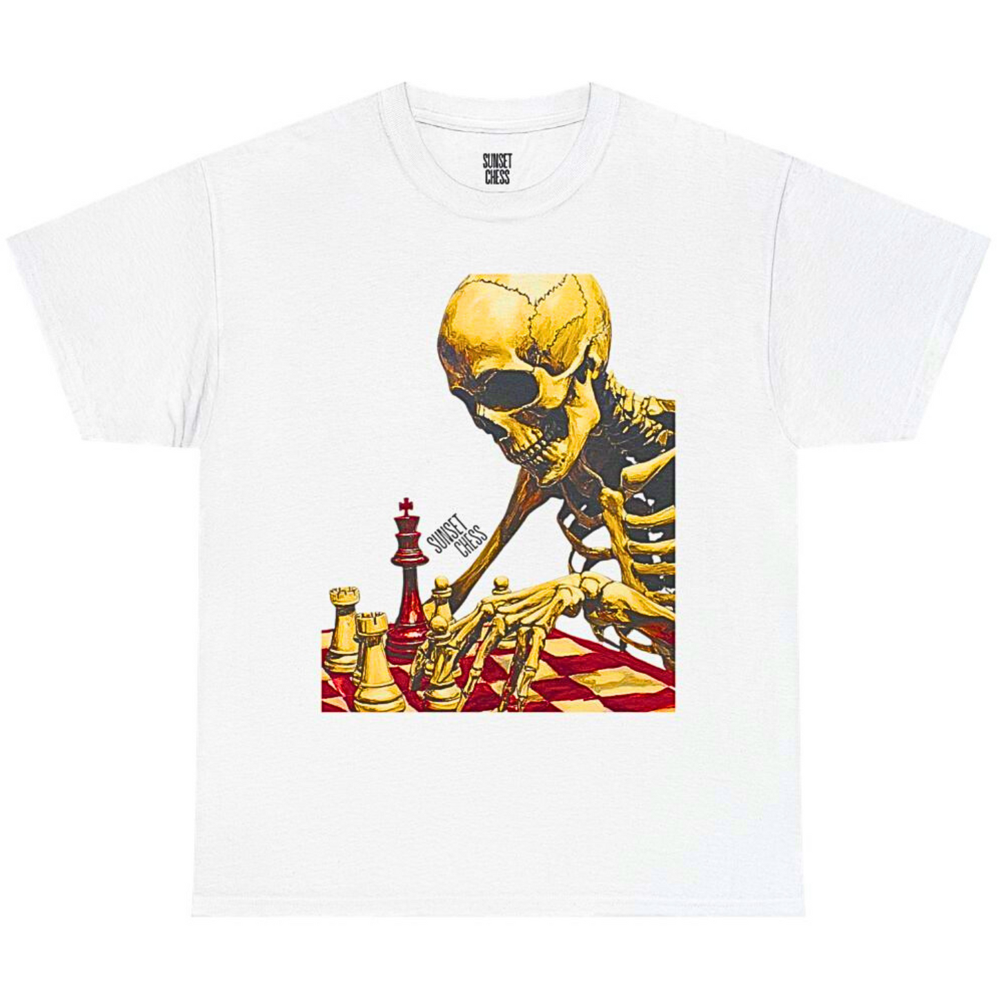 Skeleton Chess - Unisex Heavy Cotton Tee