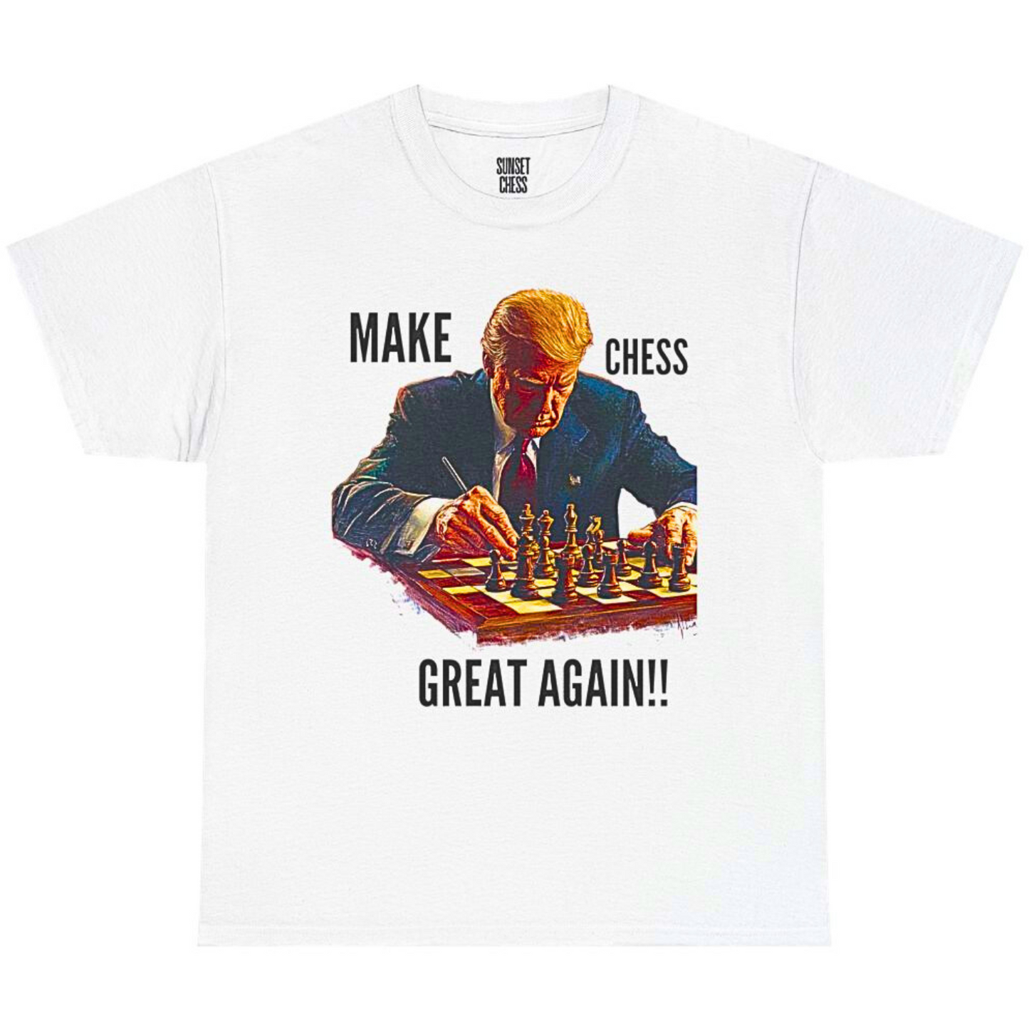 Make Chess Great Again - Unisex Heavy Cotton Tee