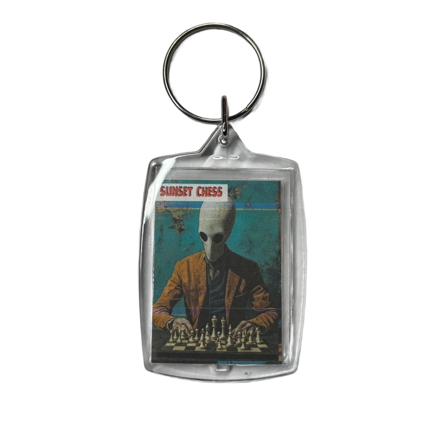 Alien Mask - Chess  Photo Keychain