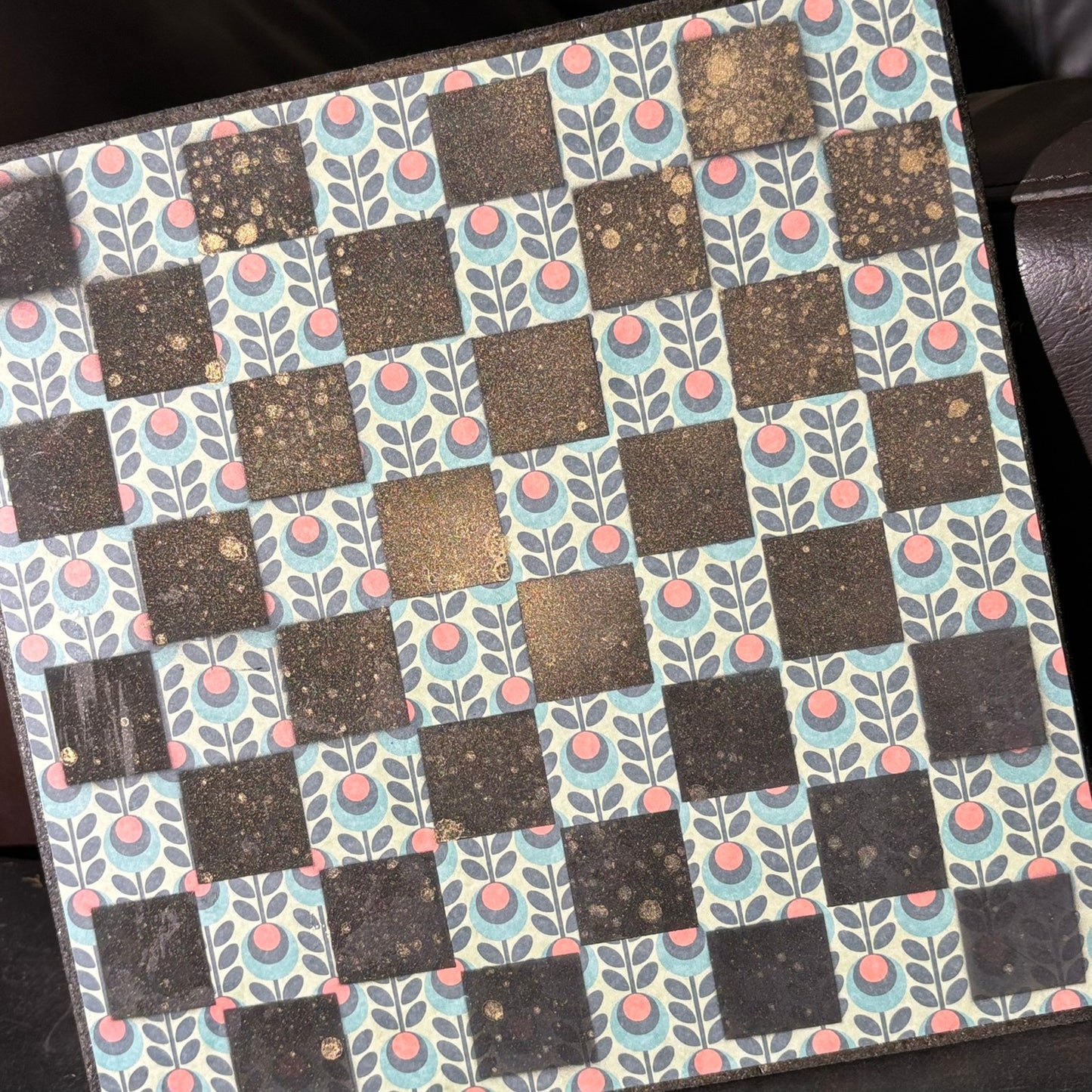 Delicate Pattern - Scrapbook Chess Board