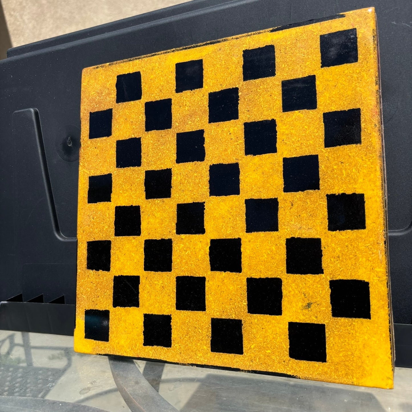 Golden Yellow - Resin Coated Chess Board