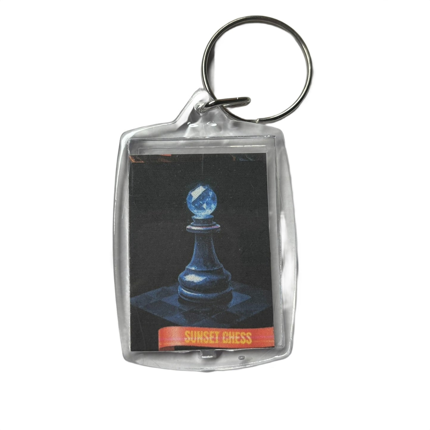Blue Pawn - Chess  Photo Keychain