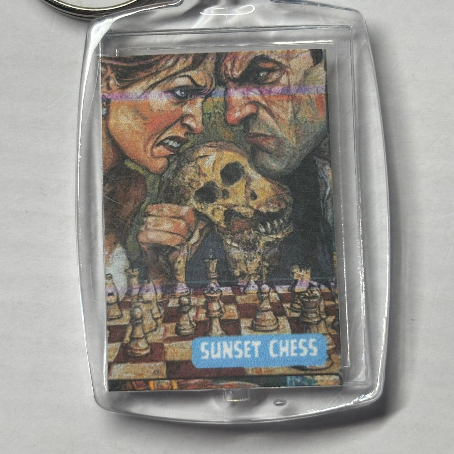 Angry Couple - Chess  Photo Keychain