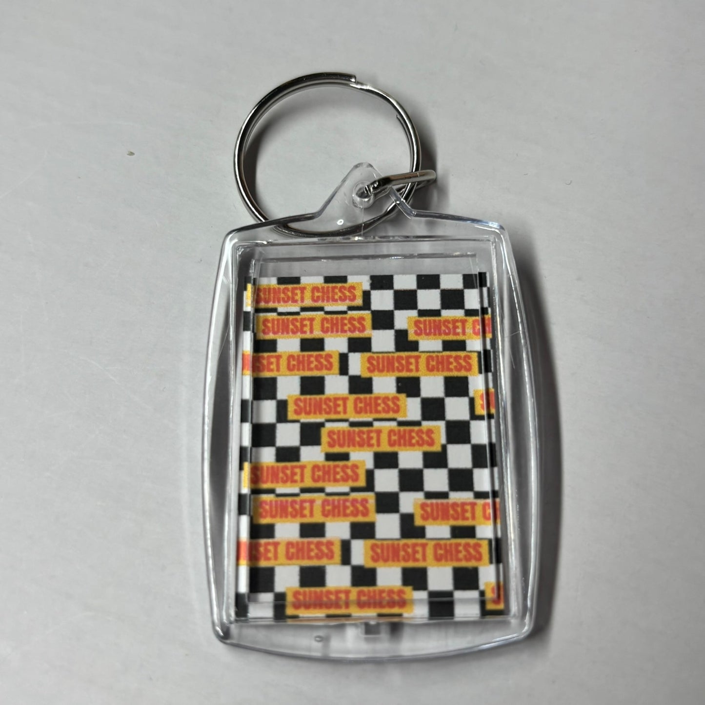 Orange Astronaut - Chess  Photo Keychain