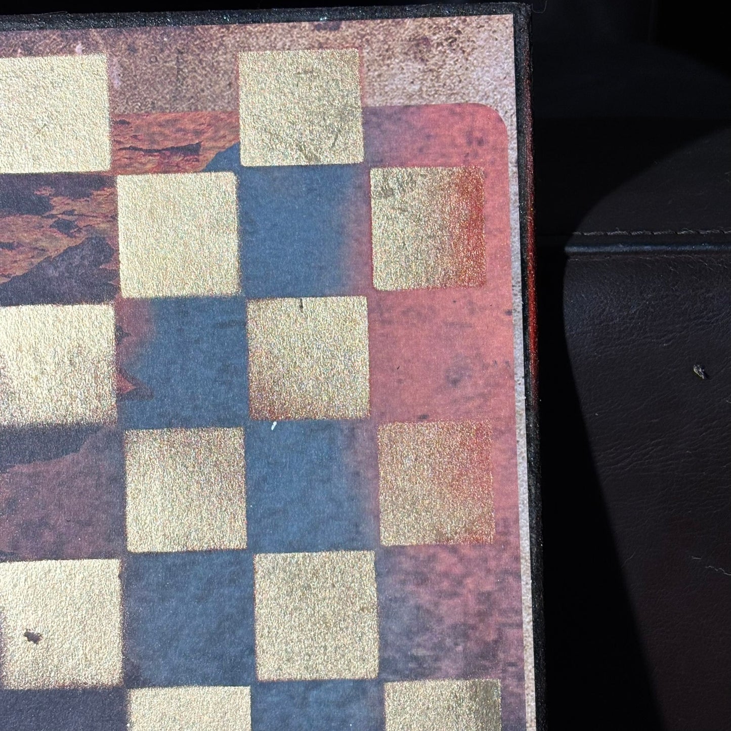 Vintage Rock Gold - Scrapbook Chess Board