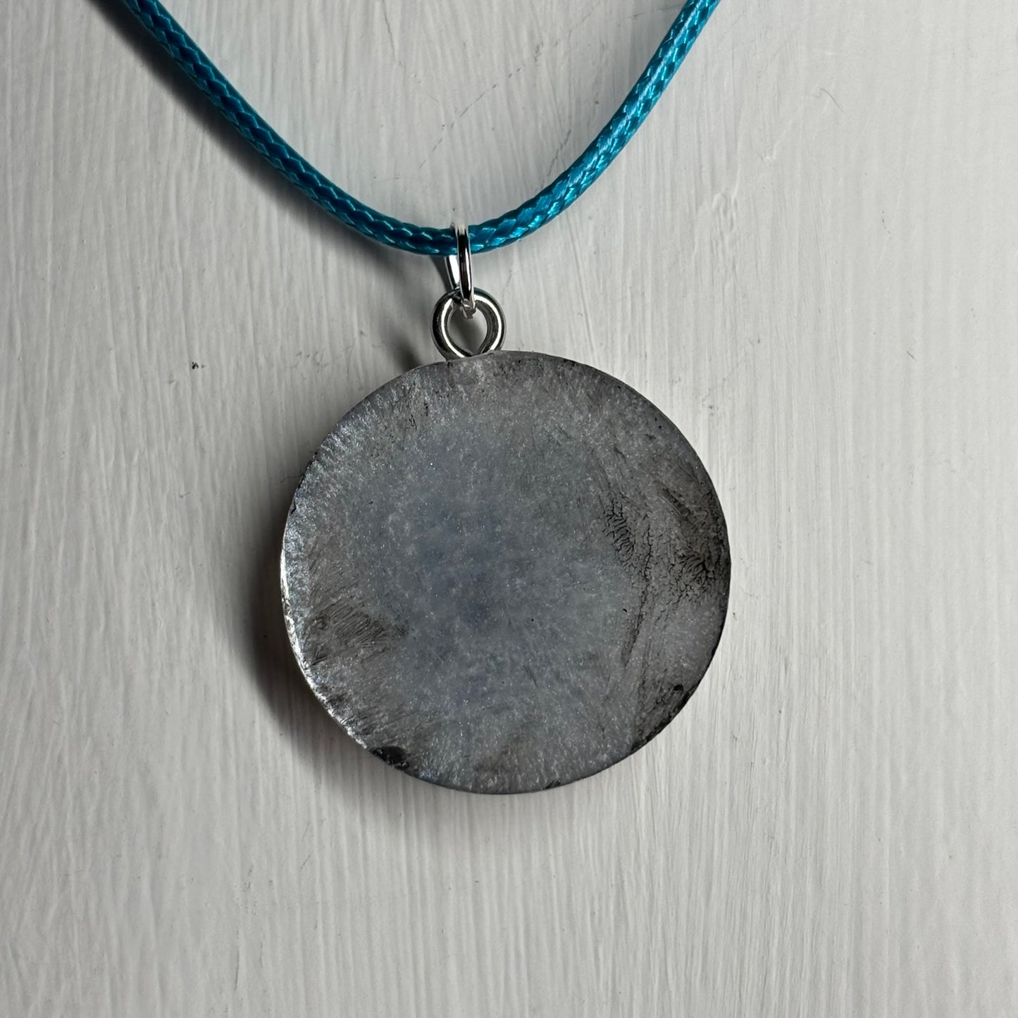 Cool Gray King - Handmade Resin Chess Necklace