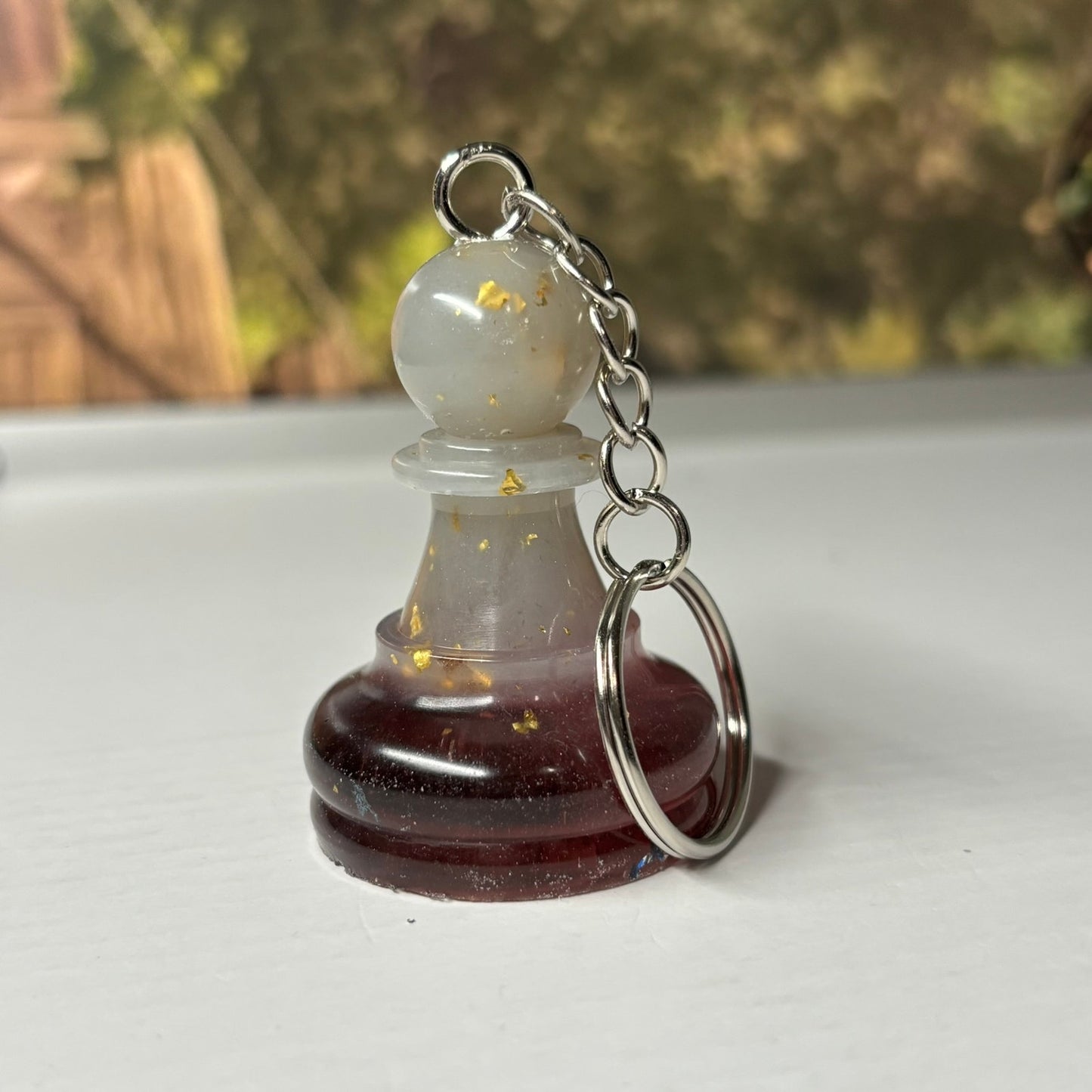 Crystal Royal Pawn - Handmade Resin Keychain - Large Edition