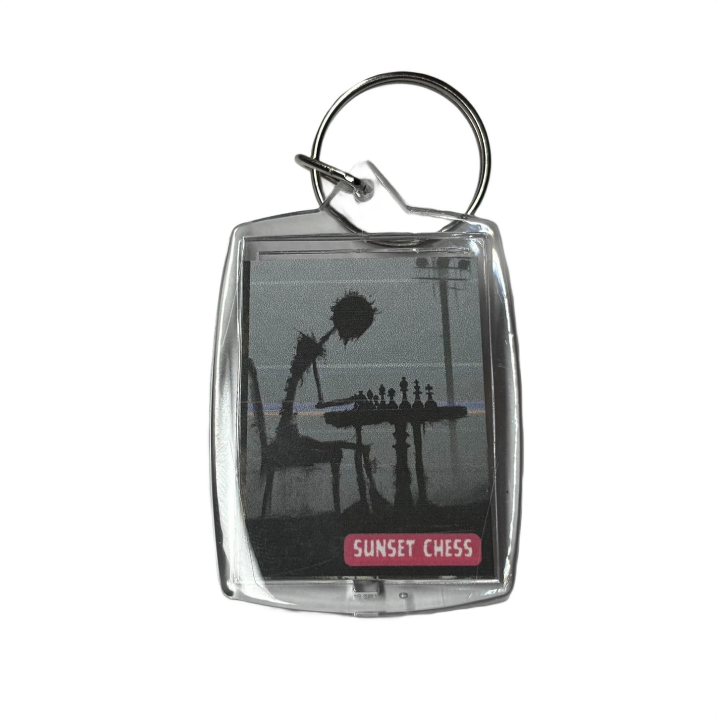 Chess In The Void - Sunset Chess Photo Keychain
