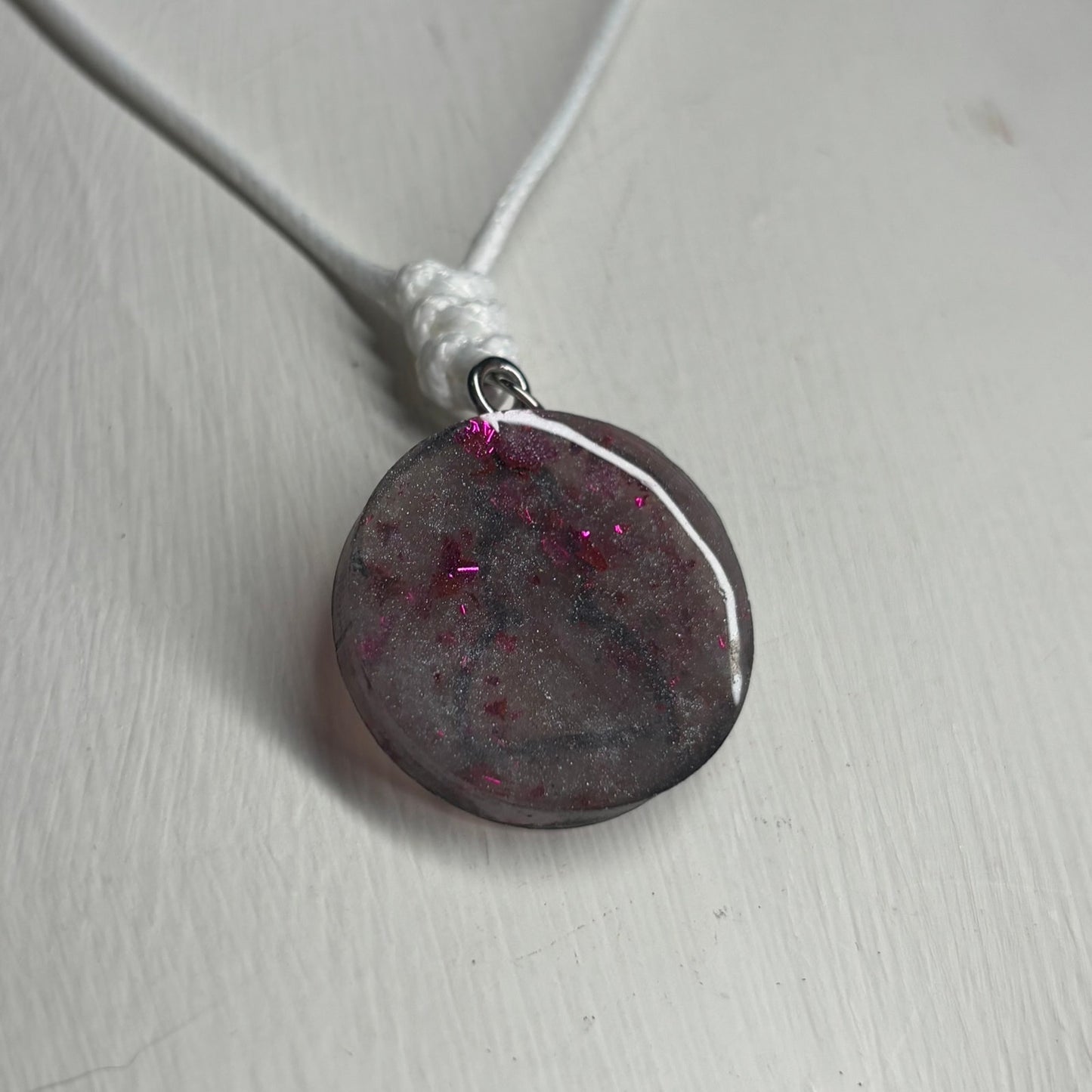 Midnight Purple Pawn - Handmade Resin Chess Necklace