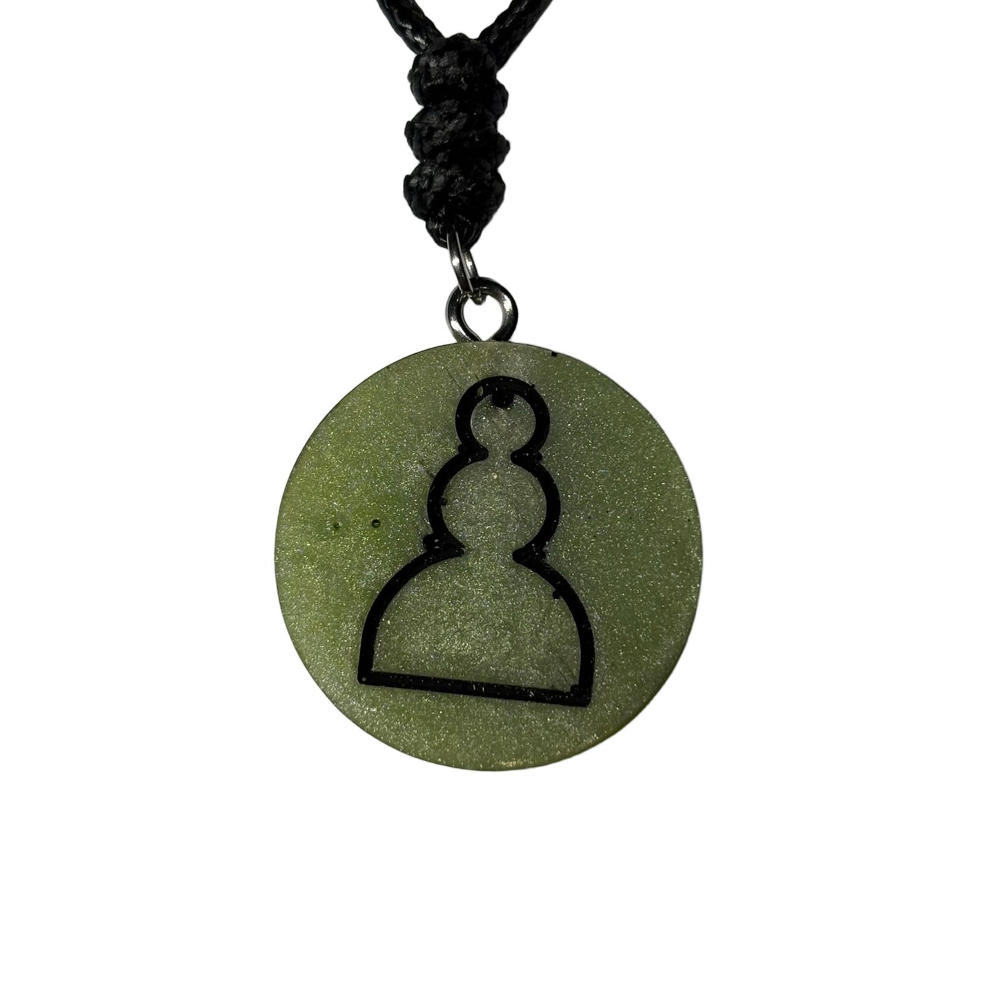 Supreme Green - Handmade Resin Chess Necklace