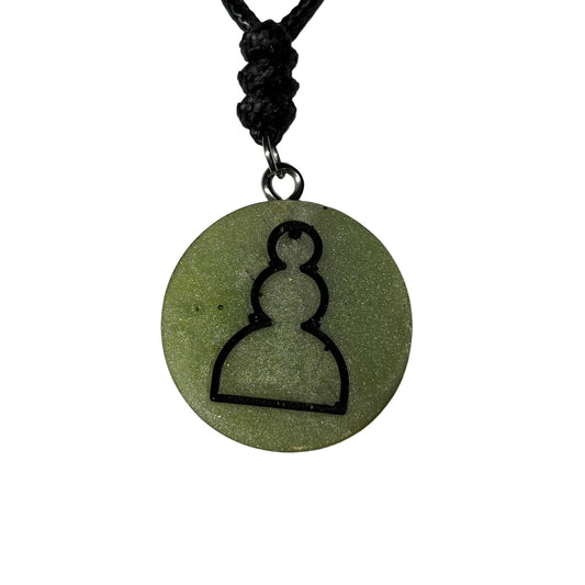 Supreme Green - Handmade Resin Chess Necklace