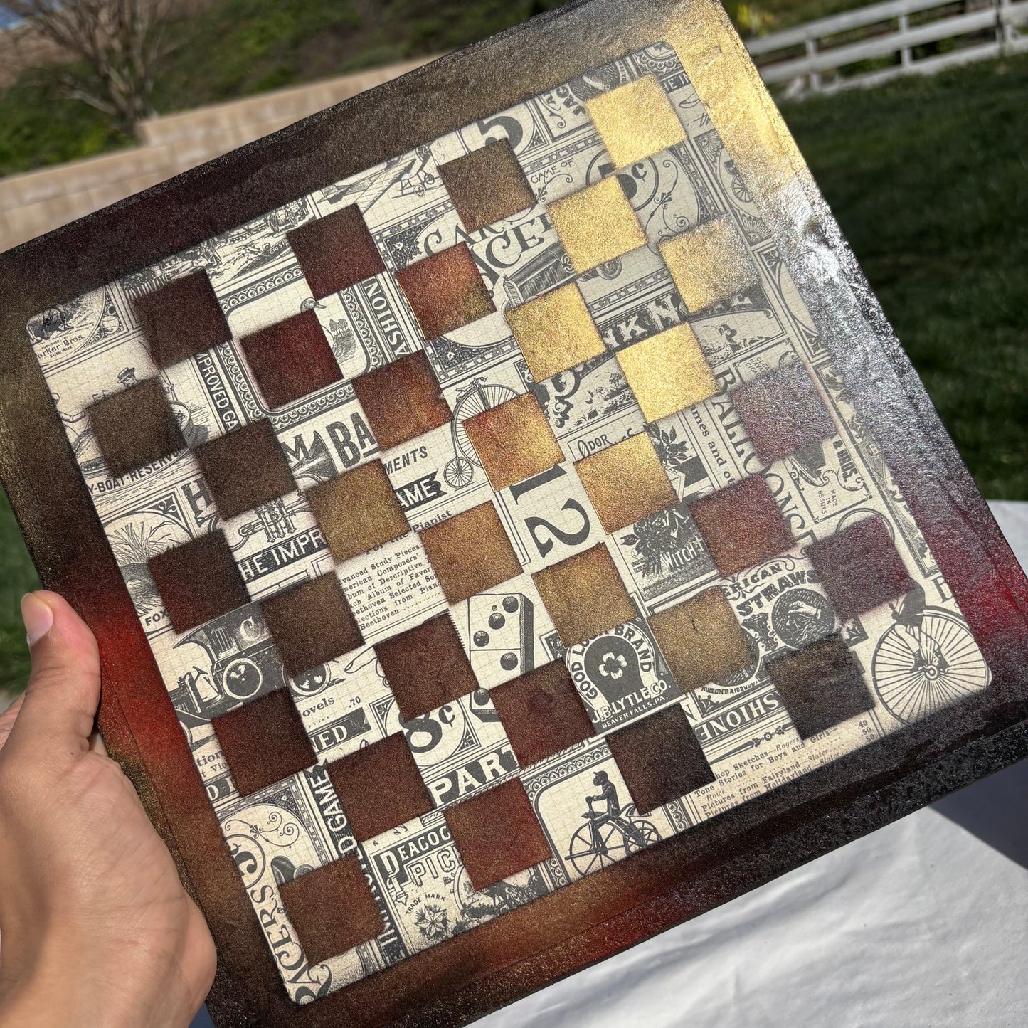 Vintage Casino - Scrapbook Chess Set