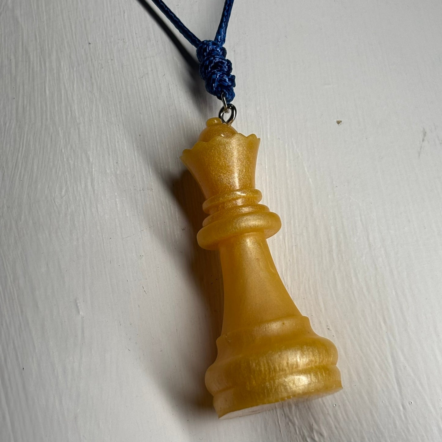 Yellow Queen - Handmade Resin Chess Necklace
